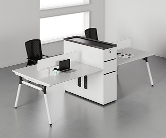 Desk Staff Table 3d model