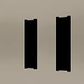 Modern Gold and Black Wall Lamps Illuminated Mounted on Light Colored Wall
