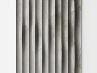 Vertical Striped Wall Decor With Gray White Gradient Textured Fabric Design 3d model