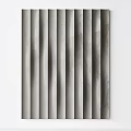 Vertical Striped Wall Decor With Gray White Gradient Textured Fabric Design
