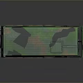 Camouflage Military Tank Featuring Six Wheels Green Brown Pattern and Antennas