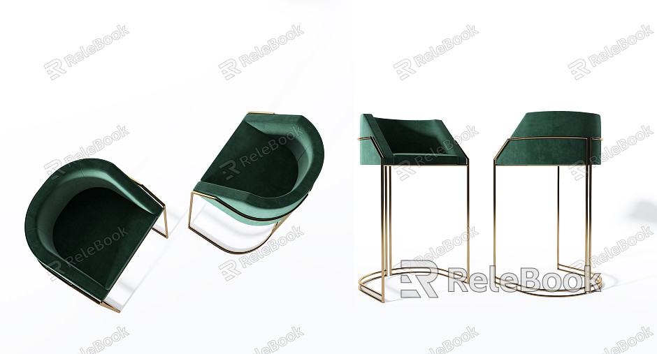 Light Luxury Bar Chair Bar Chair model