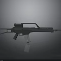 Modern Tactical Rifle With Gray Body Detachable Magazine And Scope Mount