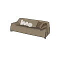 Cream wind multiplayer sofa 3d model