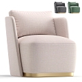 Light Luxury Single Sofa 3d model