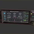 Industrial Navigation Control Panel with Digital Display Screen and Data Metrics