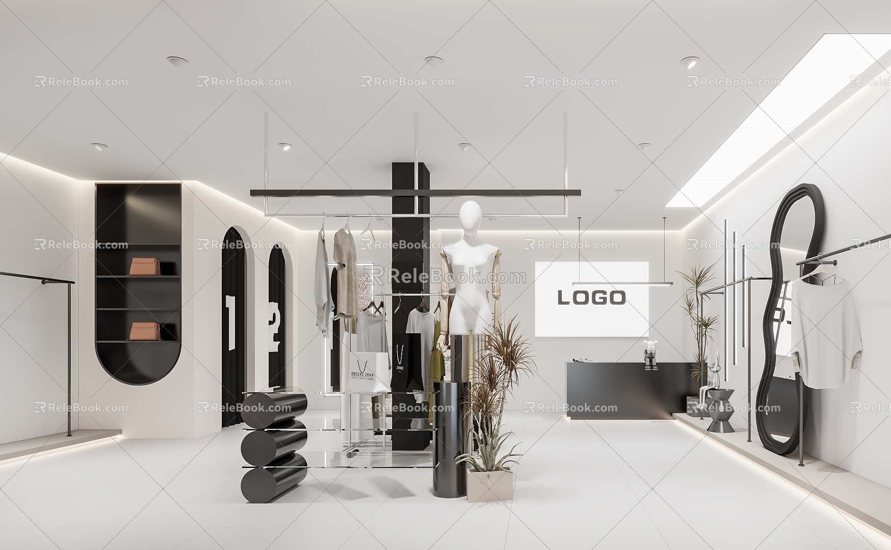 Modern Clothing Store 3d model