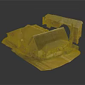 Cartoon Scene Featuring Cute House Model Multiple Buildings Various Roofs Green Lawn And Trees