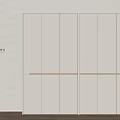 Modern White Wardrobe With Sleek Panel Doors And Minimalist Design 3d model