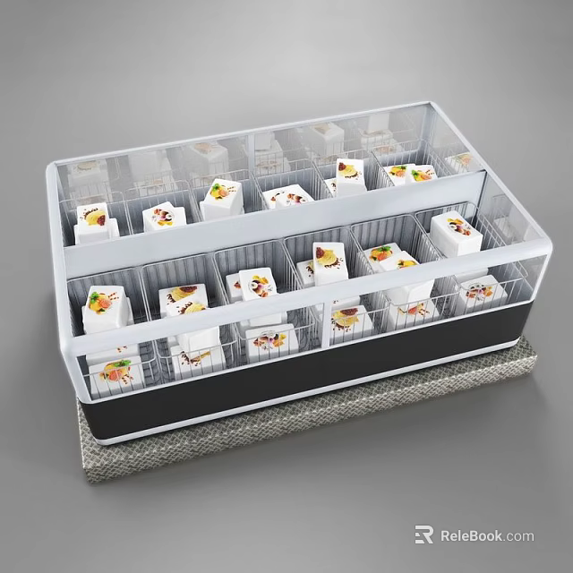 Transparent Multi Layer Kitchen Appliance Storage Organizer With Food Containers 3d model 