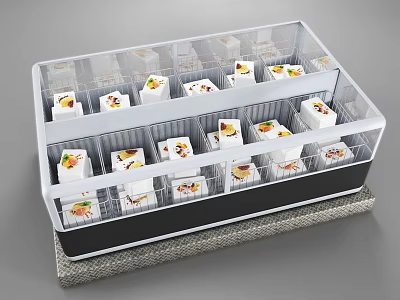 Transparent Multi Layer Kitchen Appliance Storage Organizer With Food Containers 3d model