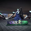 Korea Music Festival 2023 Featuring Glowing Humanoid Figures And Modern Architecture