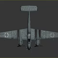 Military Aircraft Model With Twin Engines Camouflage Paint And Wing Markings