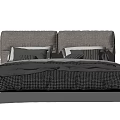 Modern Double Bed 3d model