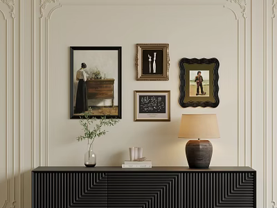 French Hanging Picture Combination 3d model