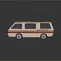 minibus minivan driverless bus school bus van box car 3d model