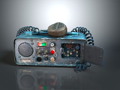 Walkie-talkie military walkie-talkie military radio military wireless telephone wireless telephone military communication equipment 3d model