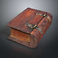 Vintage Wooden Household Storage Box With Metal Clasps And Natural Texture