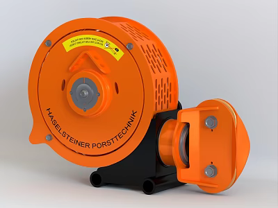 HAGGLUNDS PORSTECNIK Orange Industrial Winch Mechanical Equipment for Heavy Duty Applications 3d model