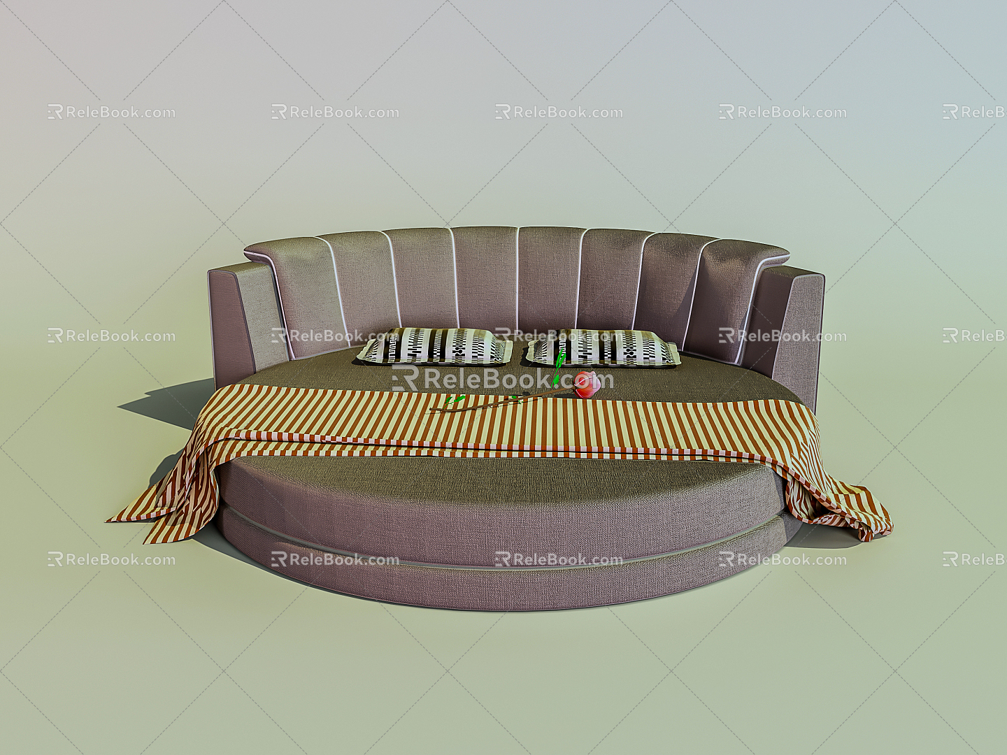 Modern Round Bed 3d model