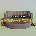 Modern Round Bed 3d model