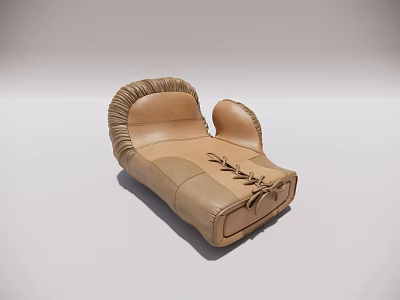 Professional Leather Boxing Gloves With Stitched Design For Training 3d model