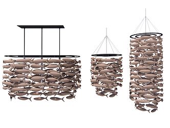 Nordic chandelier 3d model