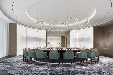 New Chinese-style private room 3d model