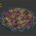 Circular Gray Stone Paving Slabs With Irregular Pattern For Architectural Ground