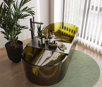 Glass Bathtub Modern Bathtub 3d model