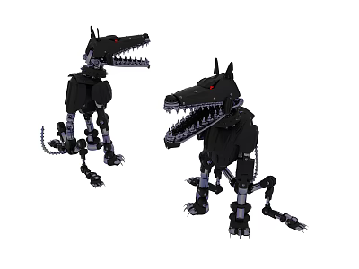 Modern robot hound type mechanical dog 3d model Modern robot hound type mechanical dog 3d model