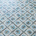 Home Decorative Floor Tiles With Colorful Terrazzo And Black White Geometric Patterns