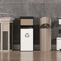 Different Modern Trash Bins For Home And Office With Recycling Compartment And Sleek Designs