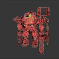 Game Movie Pilot Character In Camouflage Metallic Mech Suit With Shield And Armored Arms