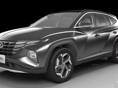 Hyundai Modern SUV With Sleek Body Design And Alloy Wheels 3d model