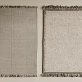 Gray Square Rugs with Textured Surfaces and Fringed Edges for Home Decor