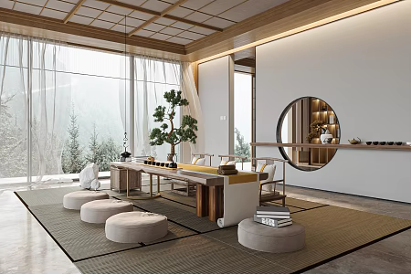 New Chinese Tea Room 3d model