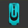 Vibrant Blue Sports Car With Sleek Aerodynamic Body And Black Wheels Design