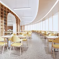 Modern Library Reading Area 3d model