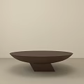 Elegant Modern Coffee Table With Round Smooth Surface And Stable Base 3d model
