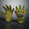 Tactical Military Gloves Olive Green Brown with Reinforced Palm Finger and Knuckle Design