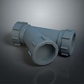 Pipe water pipe valve iron pipe fitting flange tee joint pipe water pipe valve 3d model