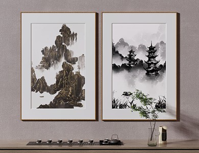 New Chinese Decorative Painting 3d model