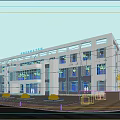 Modern Hospital Building Exterior Featuring White Facade Large Glass Windows And Landscaped Surroundings