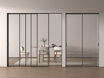 Modern linkage sliding door 3d model