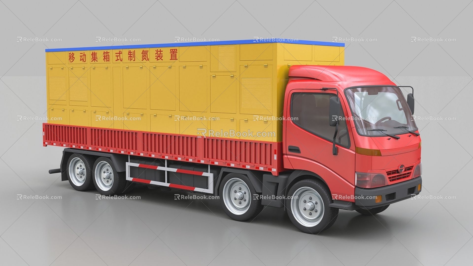 Nitrogen making vehicle, mobile oxygen making vehicle, container vehicle 3d model