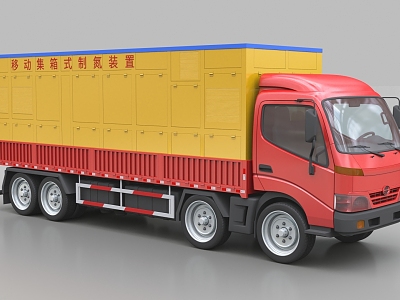 Nitrogen making vehicle, mobile oxygen making vehicle, container vehicle 3d model