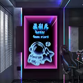 Commercial Gaming Equipment With Game Start Neon Sign And Ergonomic Gaming Chair