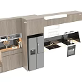 Modern Kitchen Interior With Gray White Cabinets Island Sink And Appliances