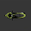 Green Modern Scooter Design With Black Seat And Shiny Wheels